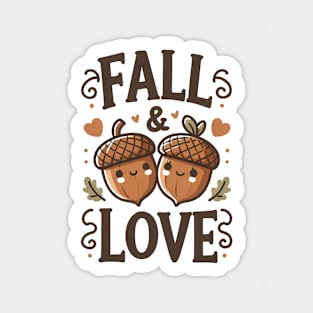 Fall and love Sticker